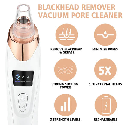 5-in-1 Electric Blackhead Remover & Facial Pore Cleaner