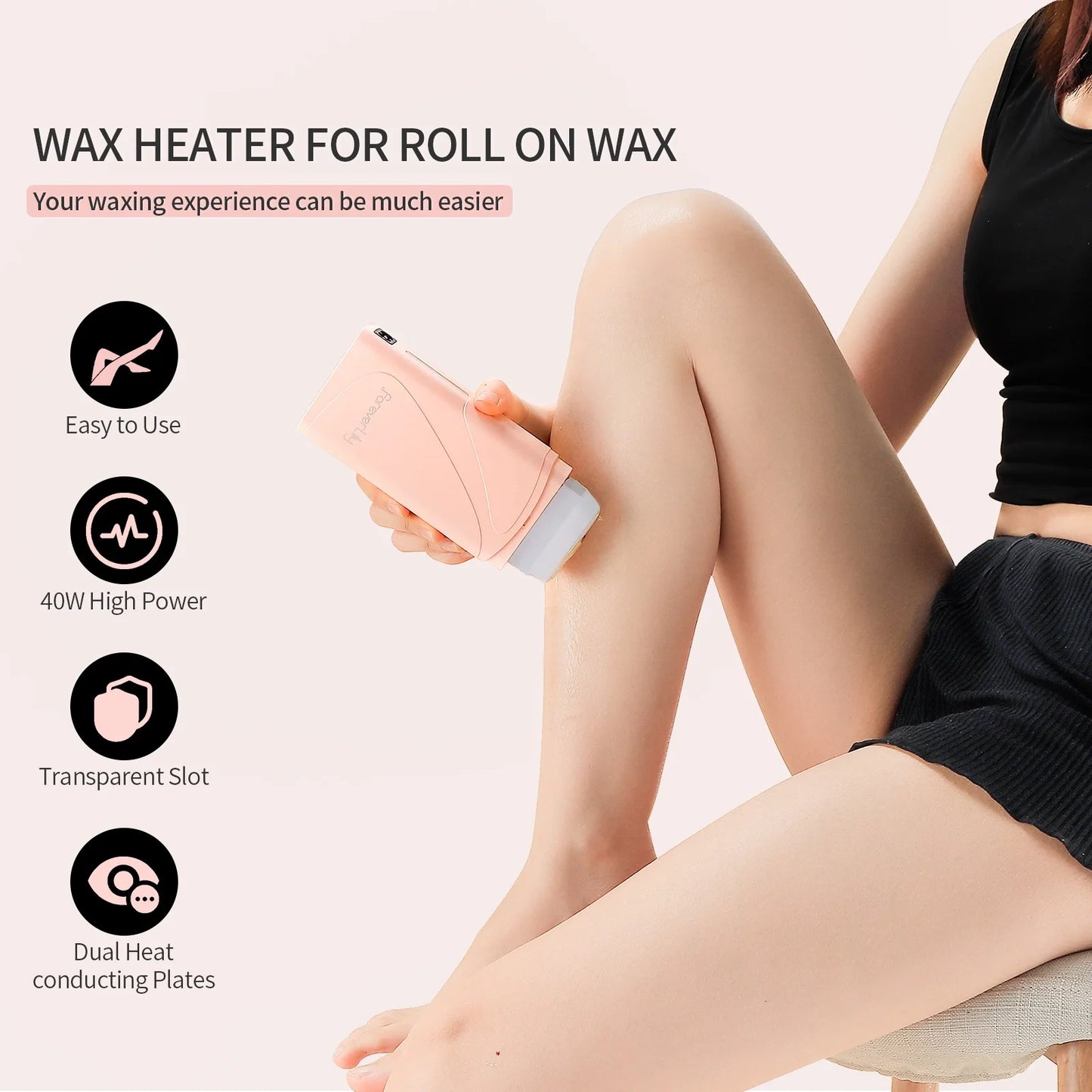 3 In 1 Depilatory Wax Warmer Roller-