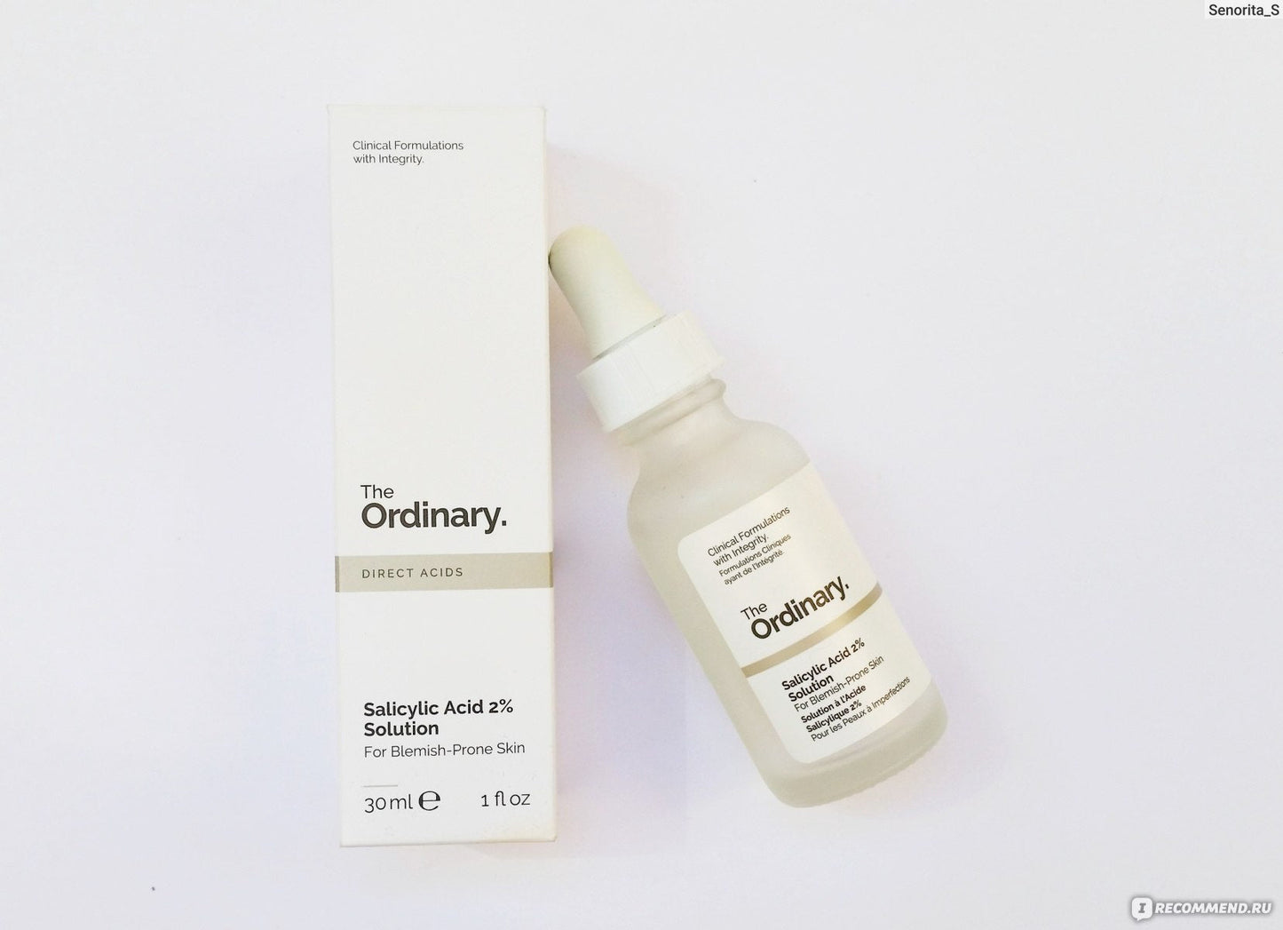 The Ordinary Salicylic Acid 2% Solution - Ideal for Acne, Scars and Darkspots